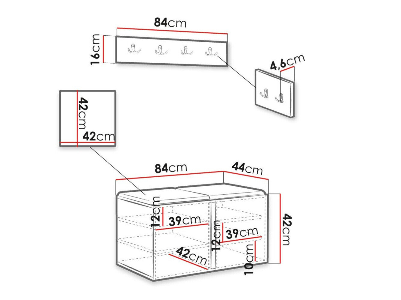 Entrésæt Hartford 376 (Sort)