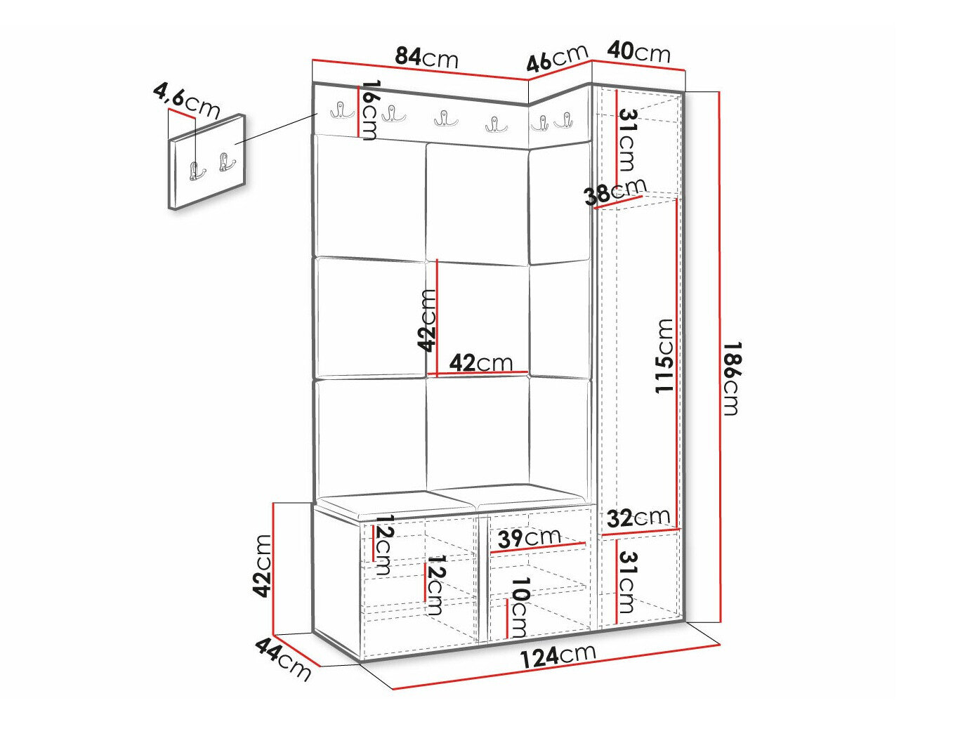 Entrésæt Hartford 377 (Hvid)