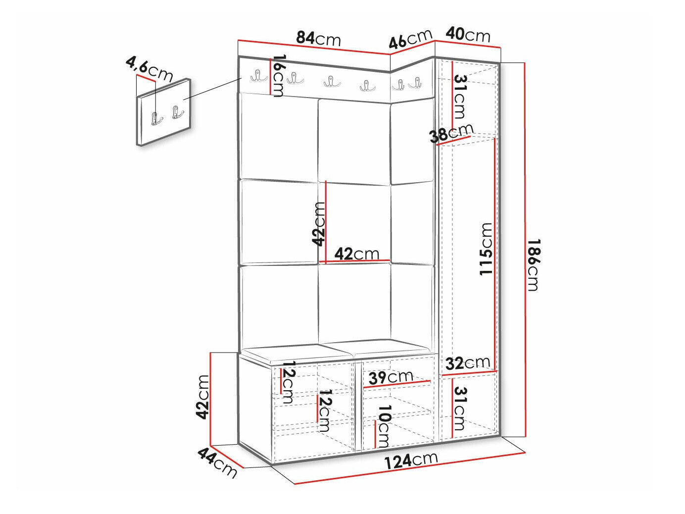 Entrésæt Hartford 377 (Sort)