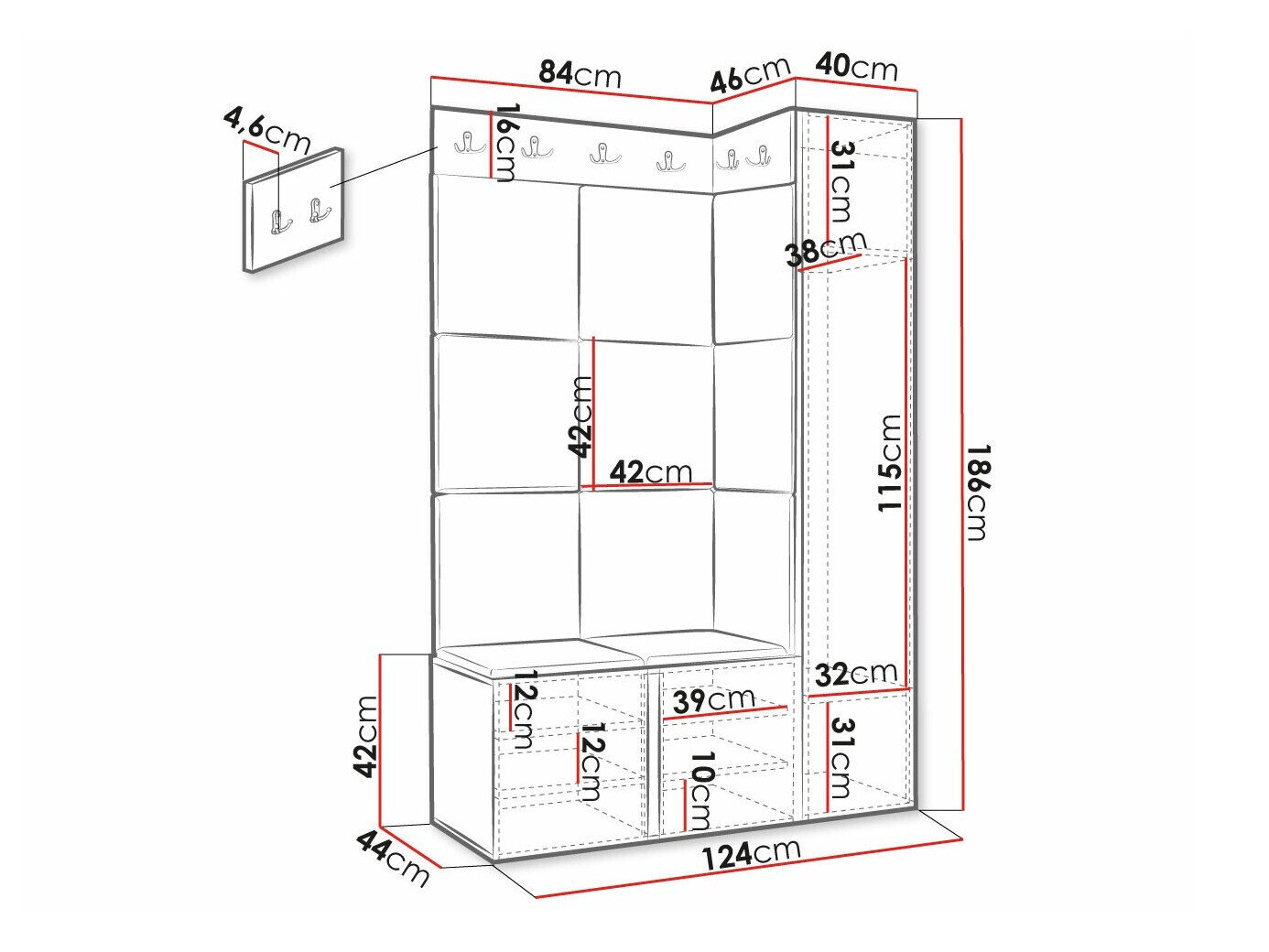 Entrésæt Hartford 377 (Sort)