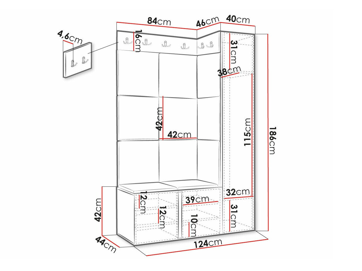 Entrésæt Hartford 377 (Sort)