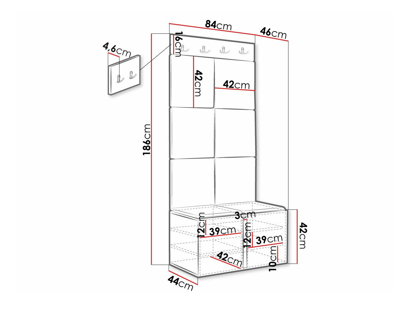 Gangmeubelset Hartford 375 (Wit)