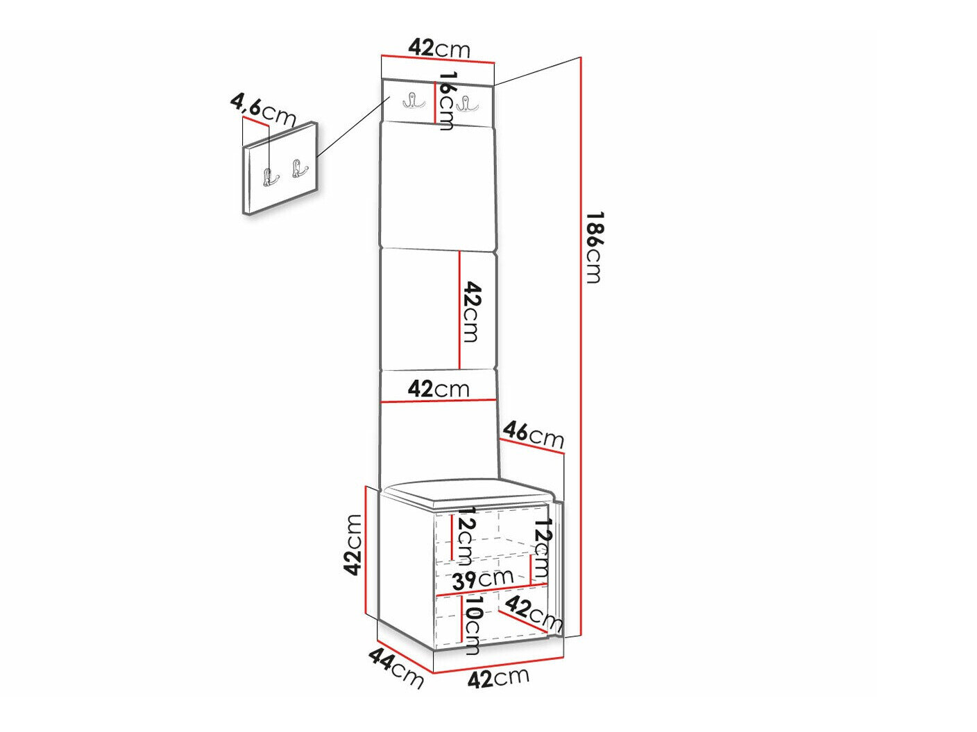 Entrésæt Hartford 378 (Hvid)