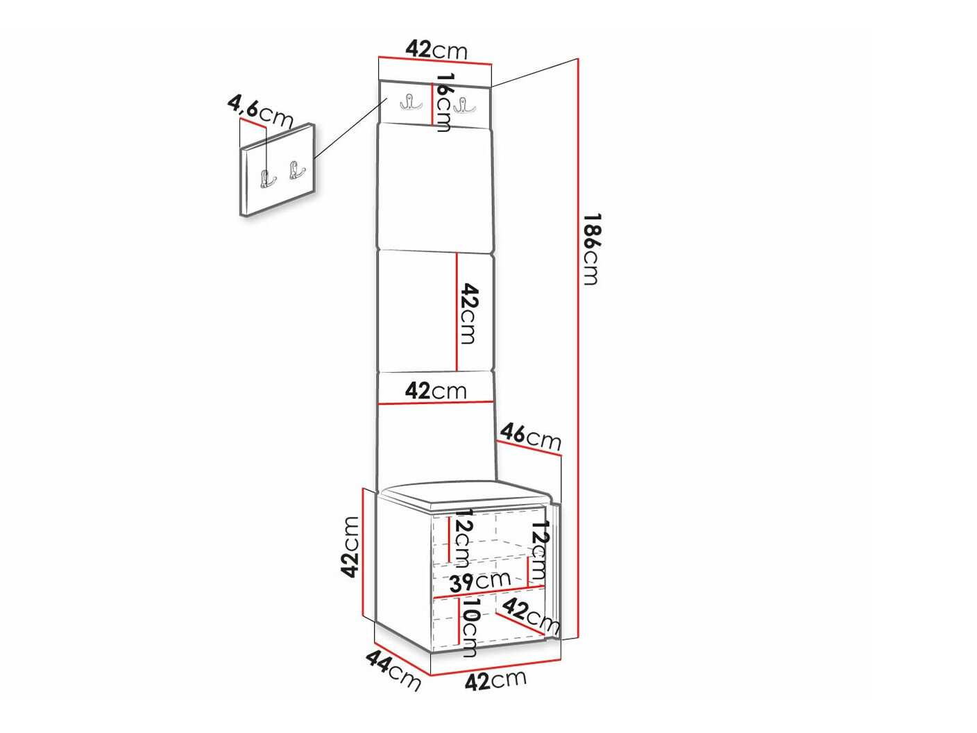 Entrésæt Hartford 378 (Hvid)