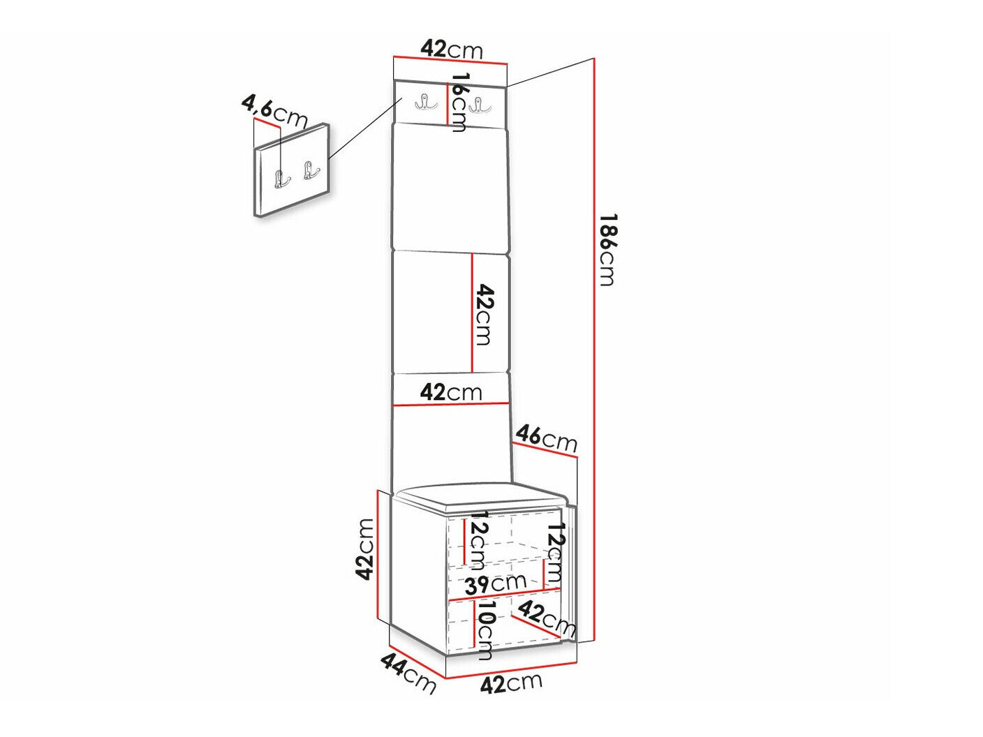 Entrésæt Hartford 378 (Hvid)