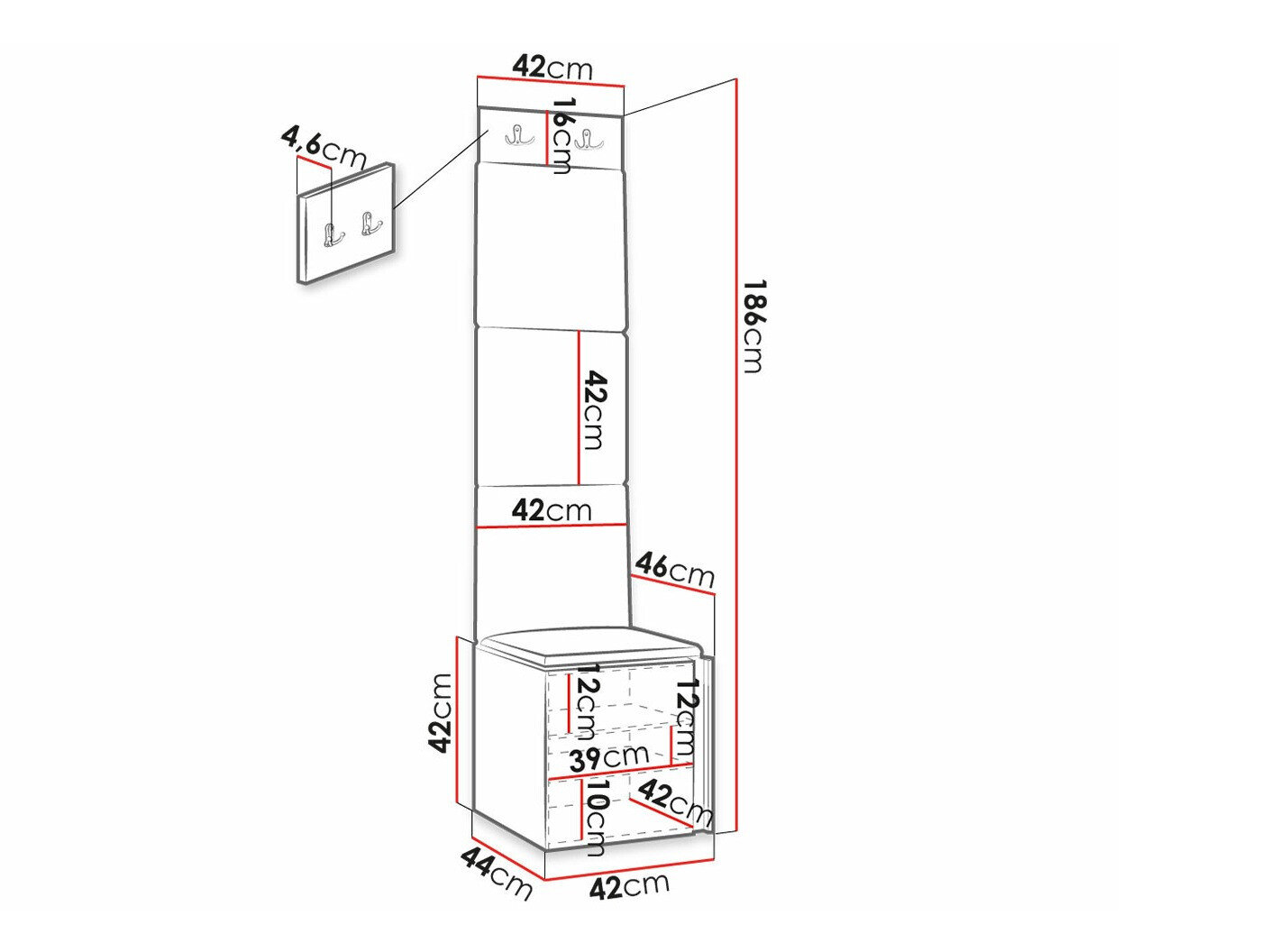 Entrésæt Hartford 378 (Sort)