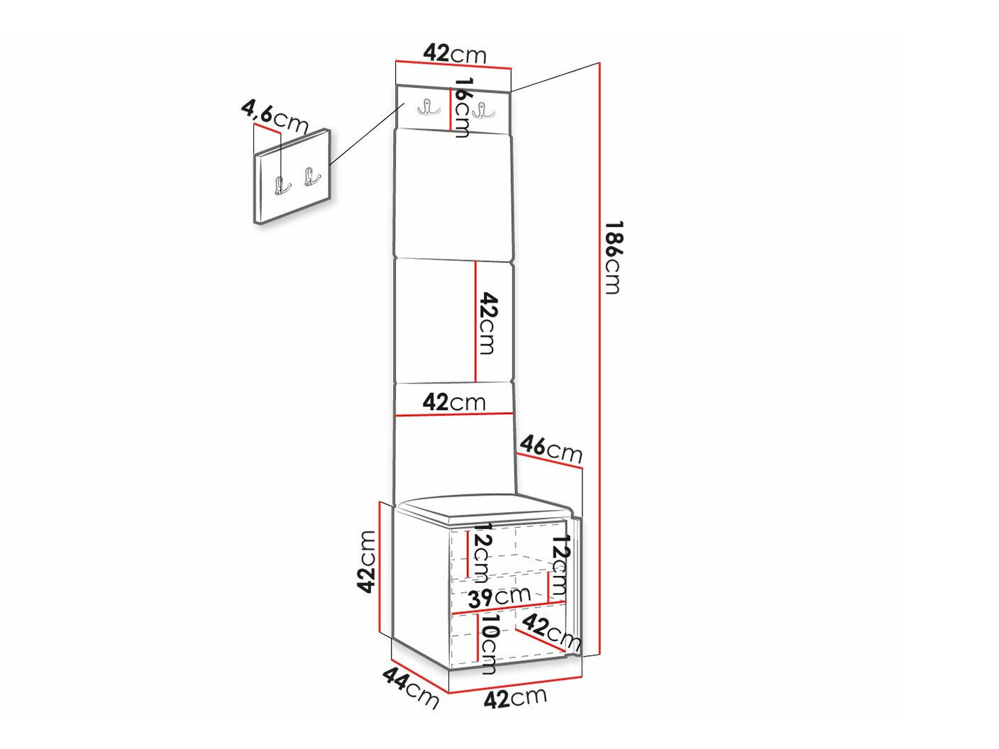 Entrésæt Hartford 378 (Sort)
