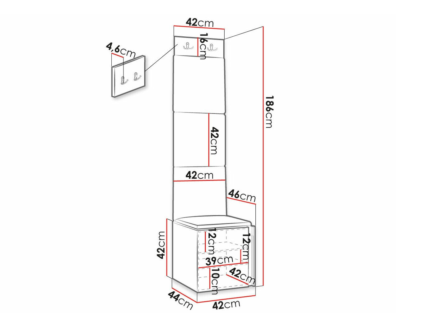Entrésæt Hartford 378 (Sort)