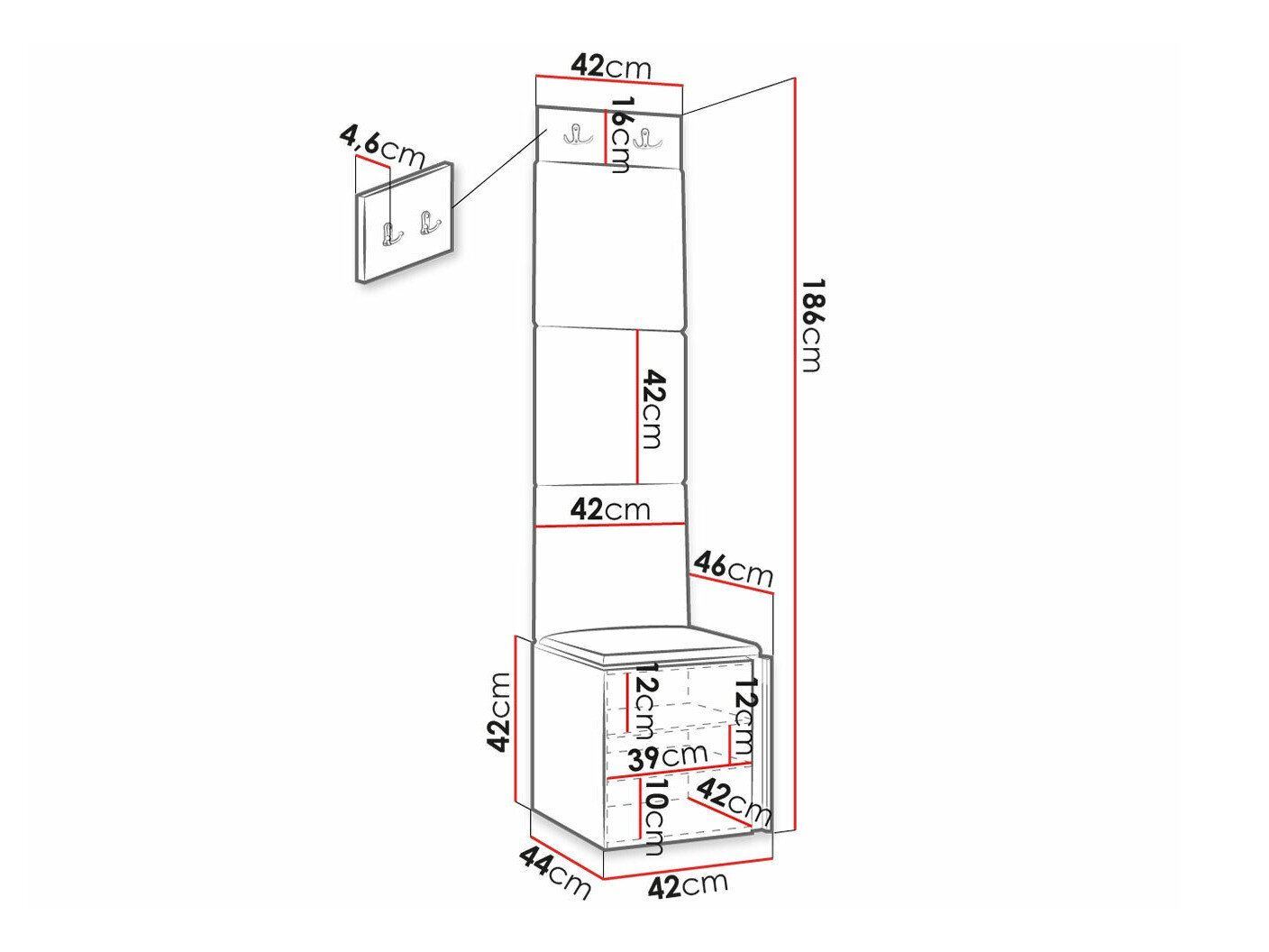 Gangmeubelset Hartford 378 (Zwart)