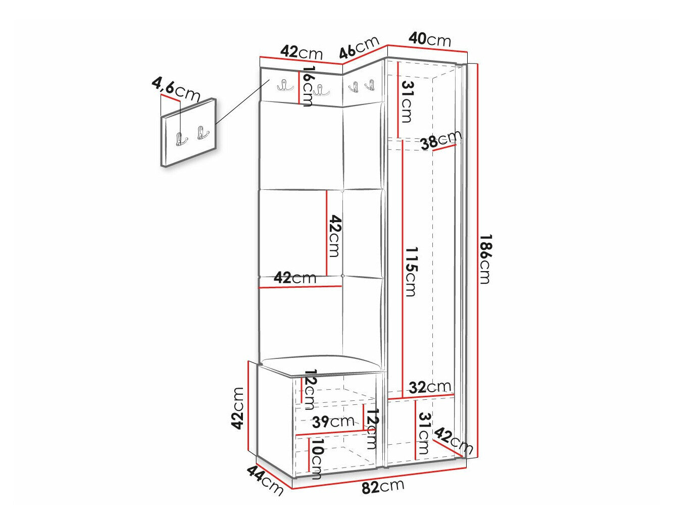 Gangmeubelset Hartford 381 (Wit)