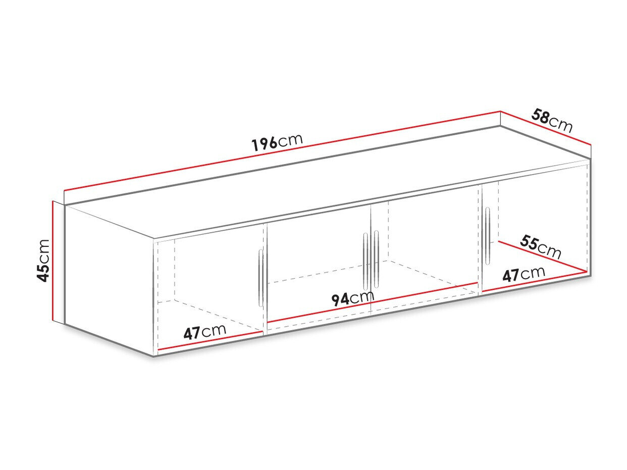 Garderobeskab Dortivu I (Grafit)