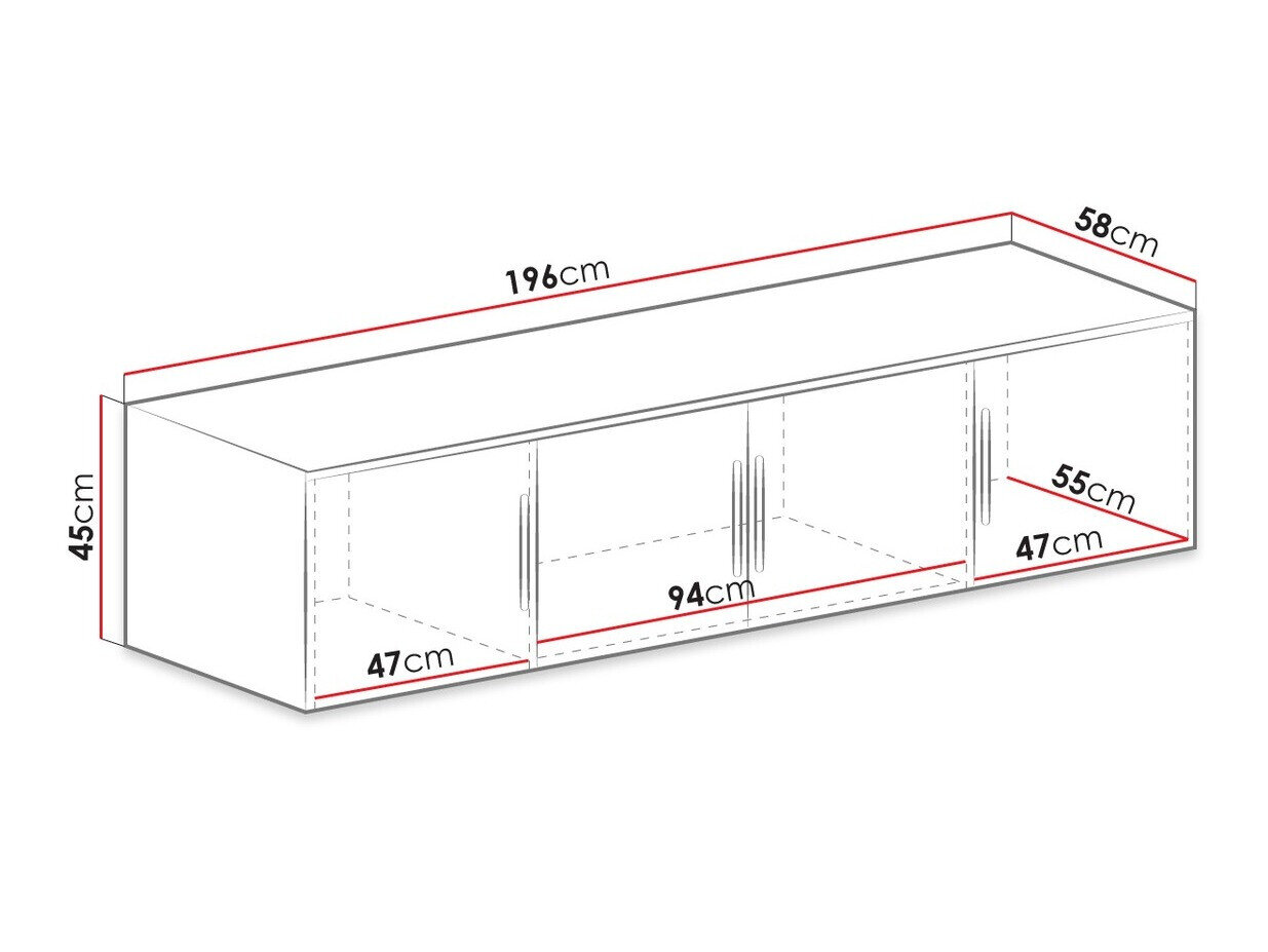 Garderobeskab Dortivu I (Sonoma eg)