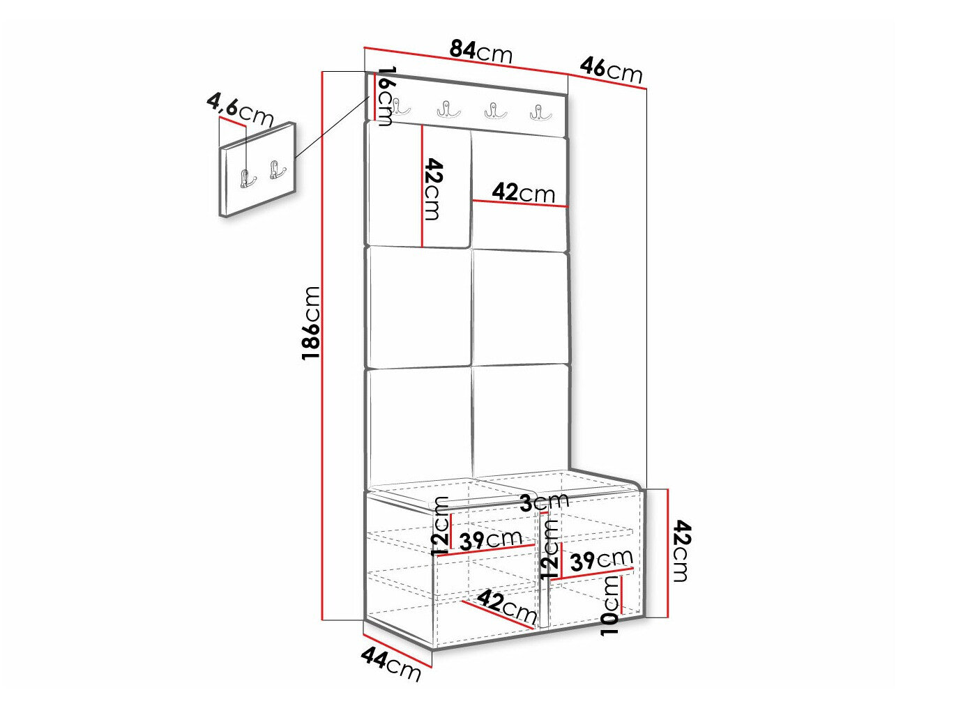 Entrésæt Hartford 383 (Hvid)