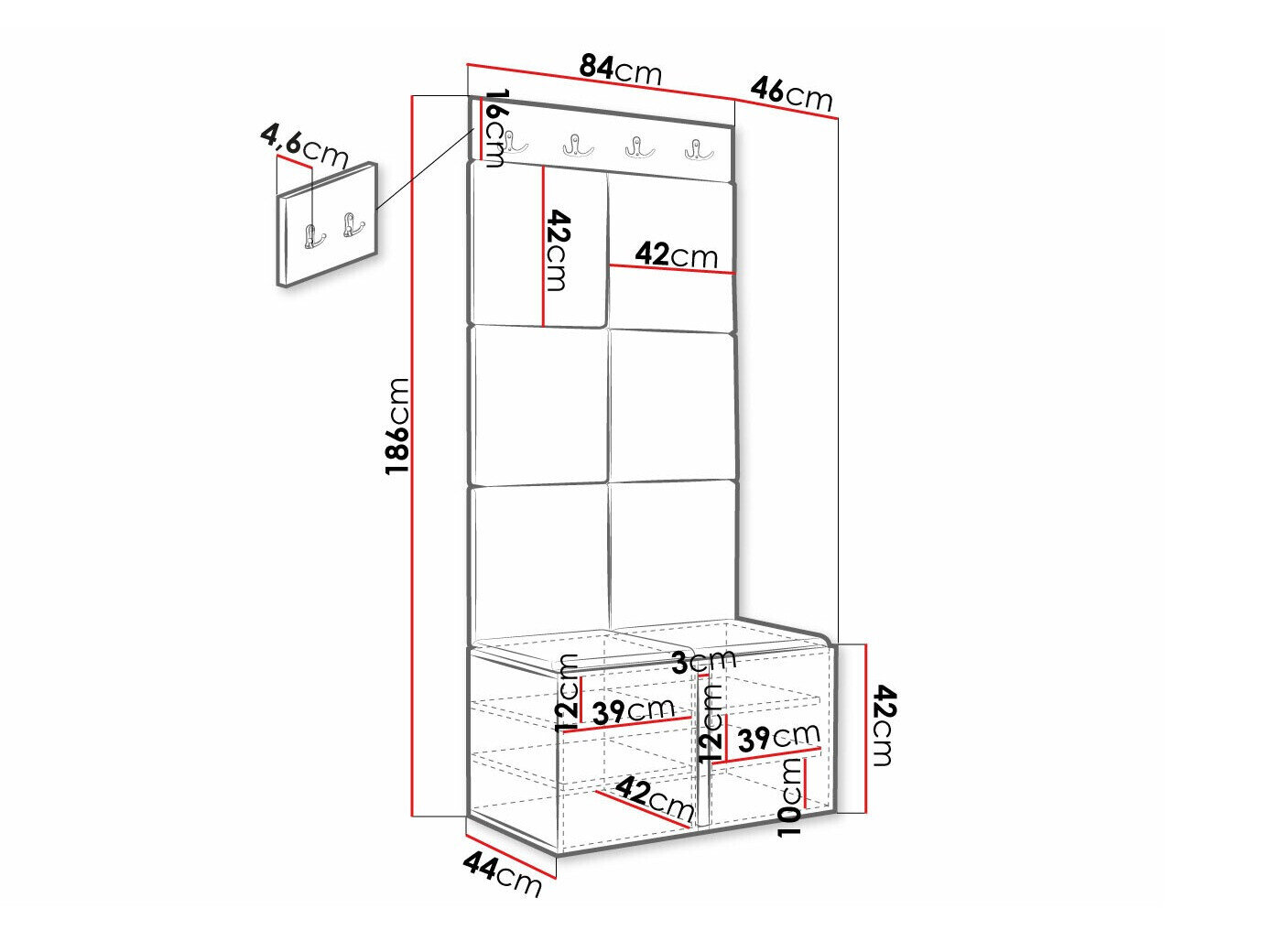 Entrésæt Hartford 383 (Sort)