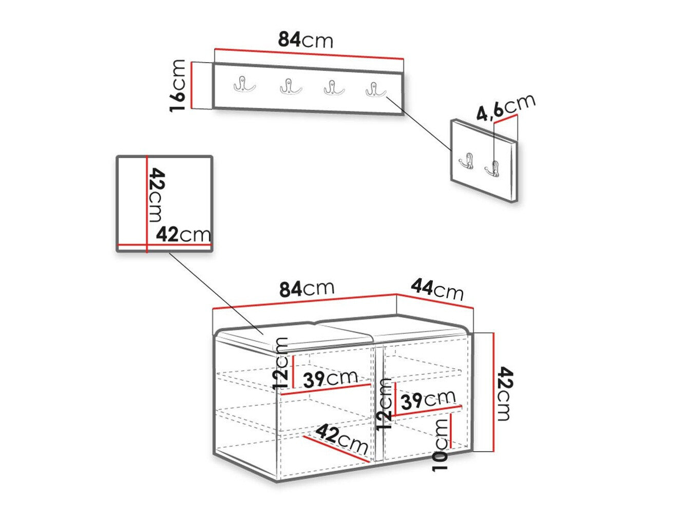 Entrésæt Hartford 384 (Sort)