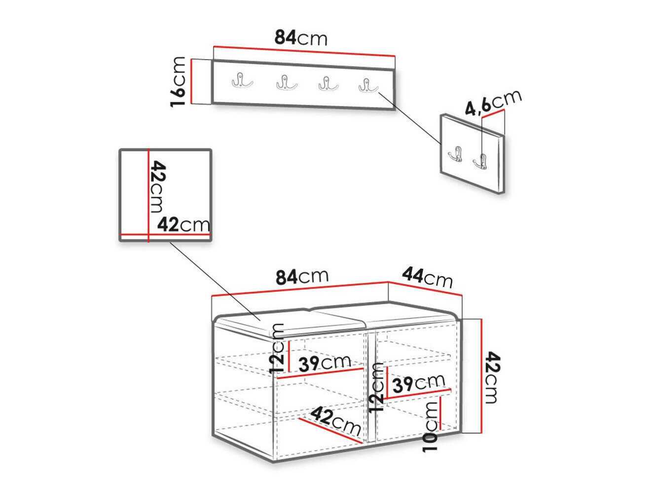 Entrésæt Hartford 384 (Sort)