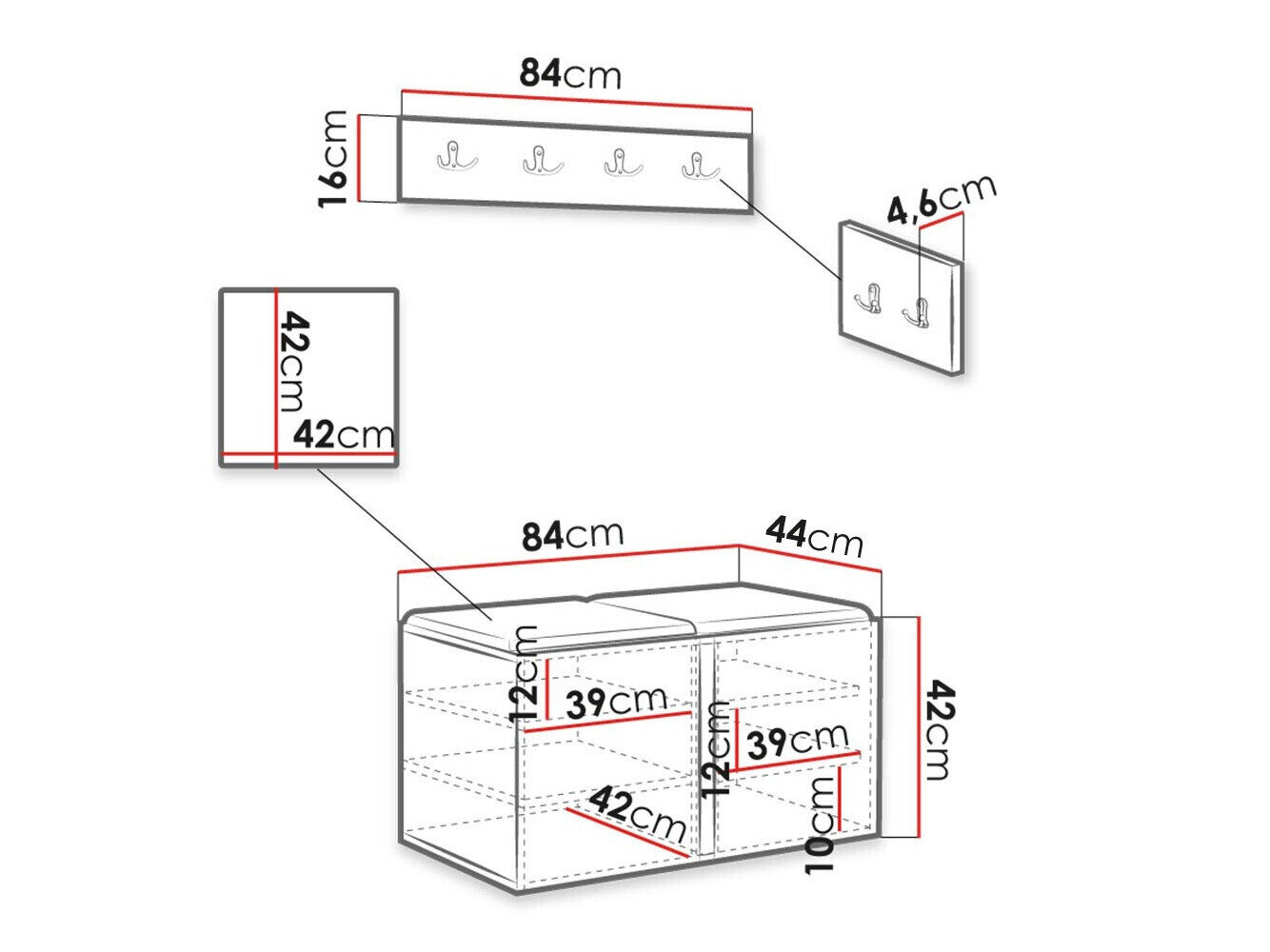 Entrésæt Hartford 384 (Sort)