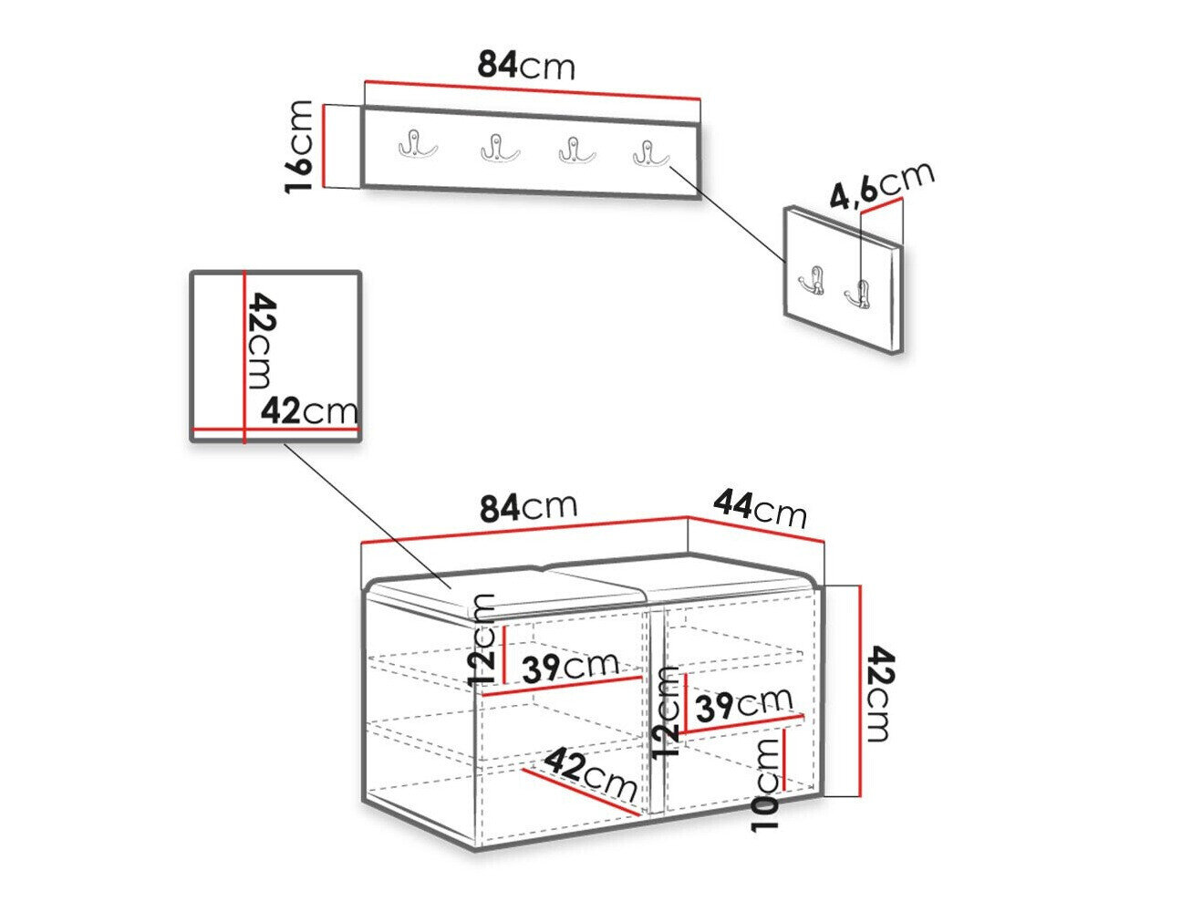 Gangmeubelset Hartford 384 (Wit)
