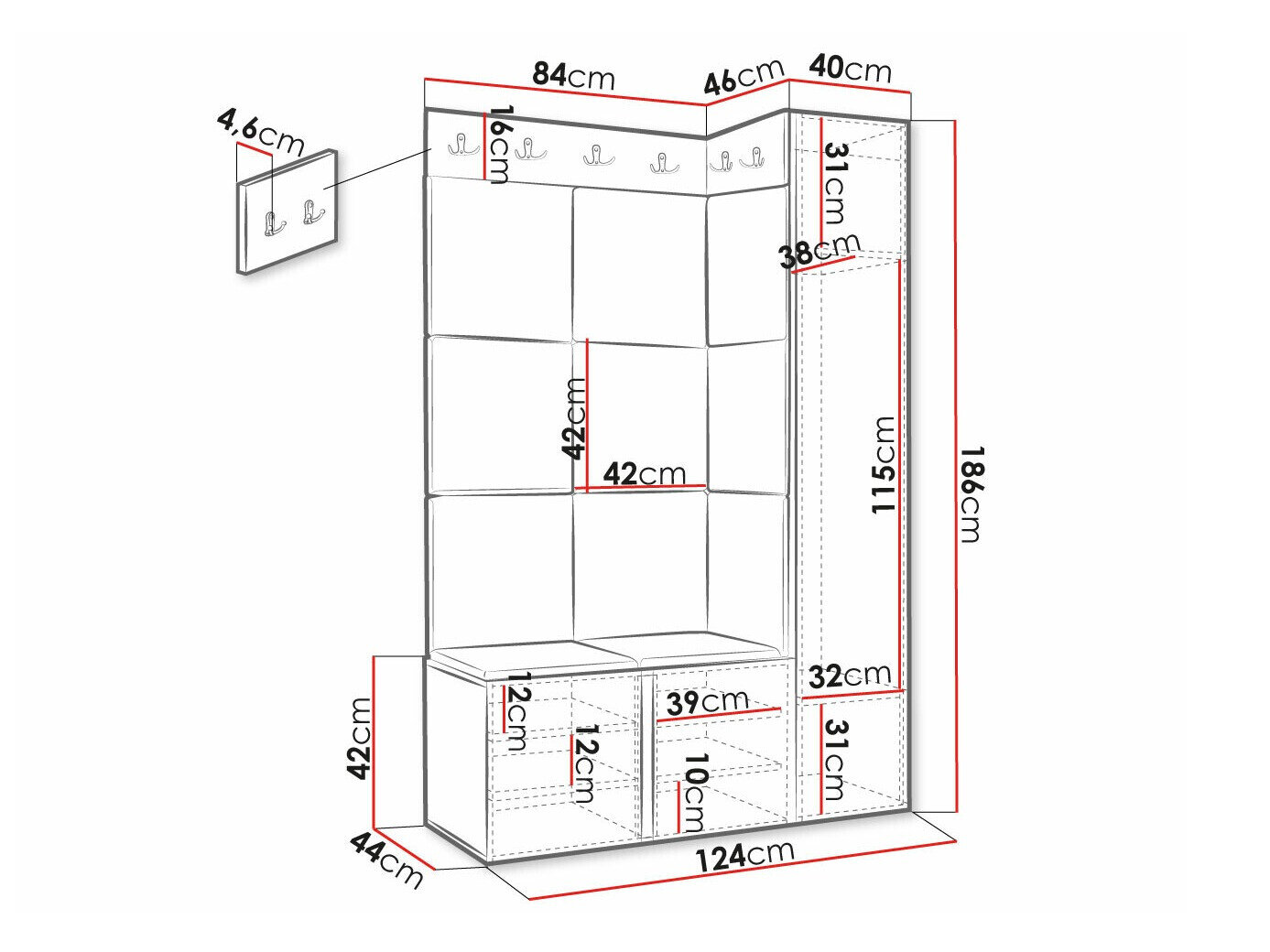 Entrésæt Hartford 385 (Sort)