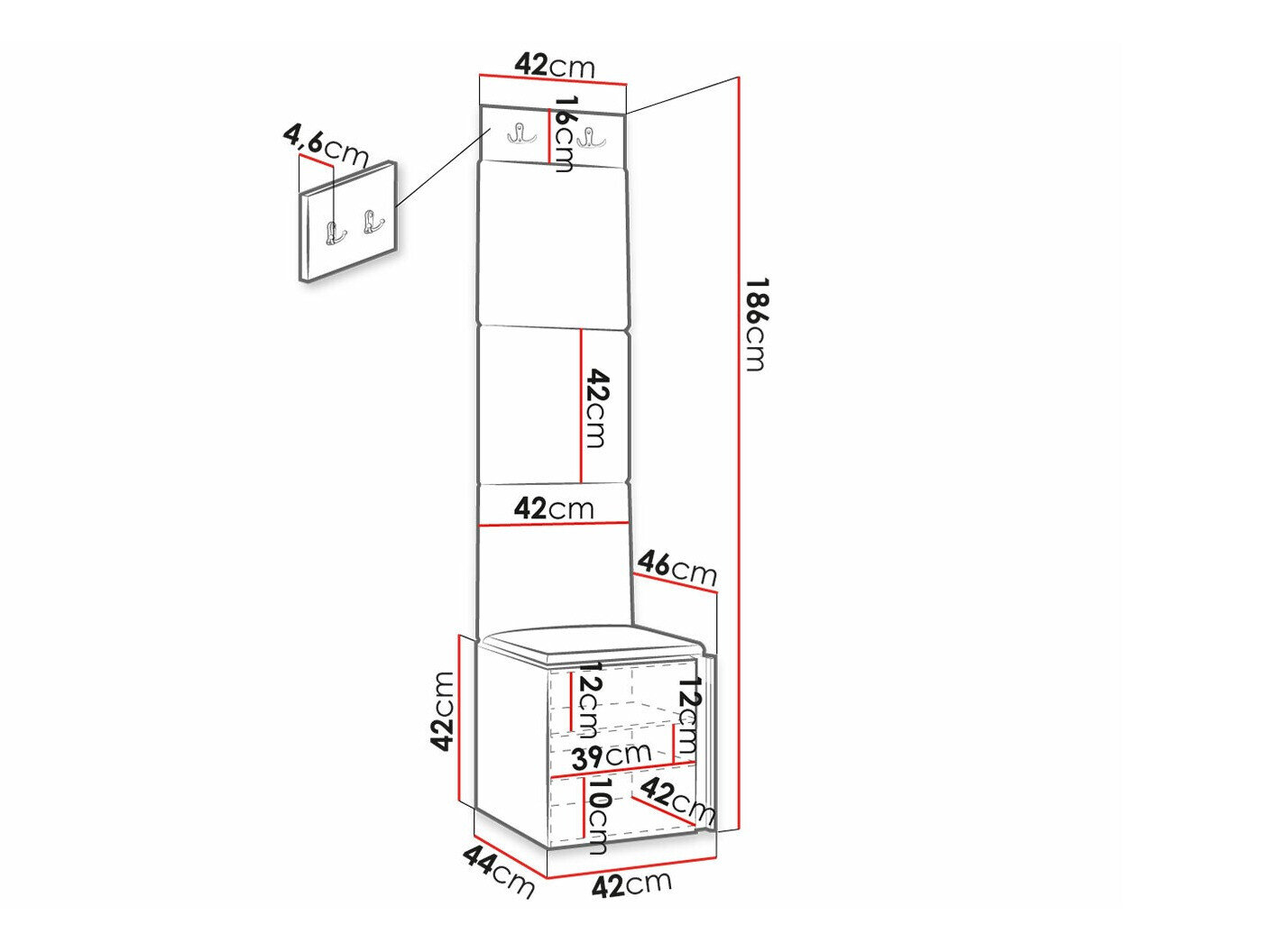 Entrésæt Hartford 386 (Hvid)