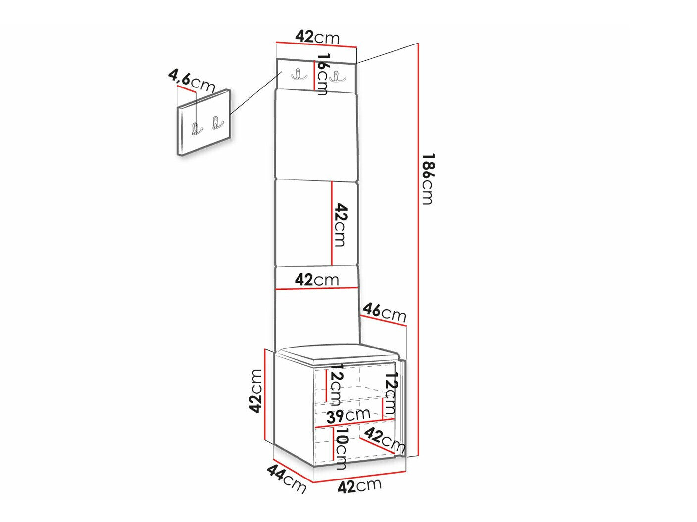 Entrésæt Hartford 386 (Sort)