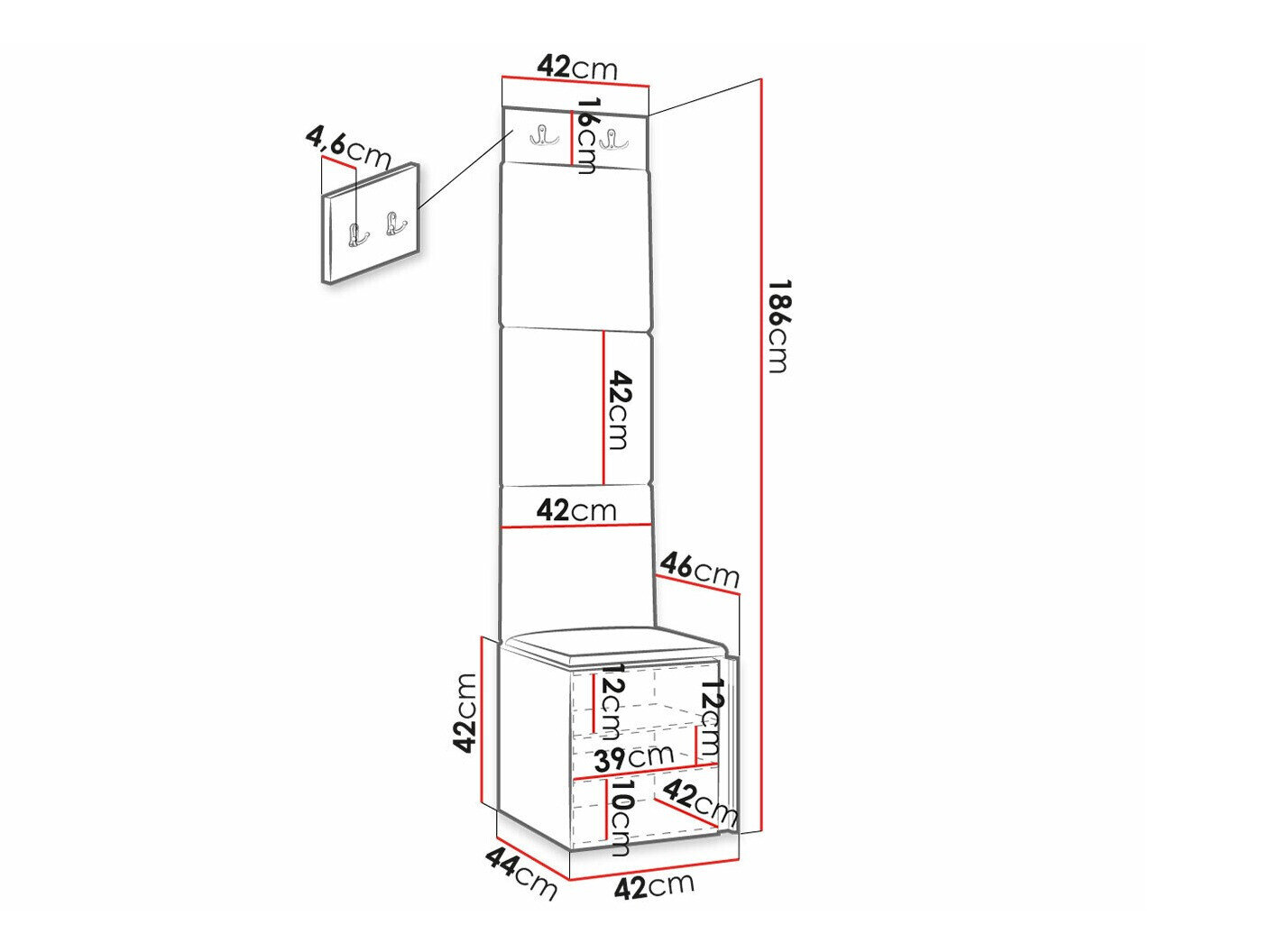 Entrésæt Hartford 386 (Sort)
