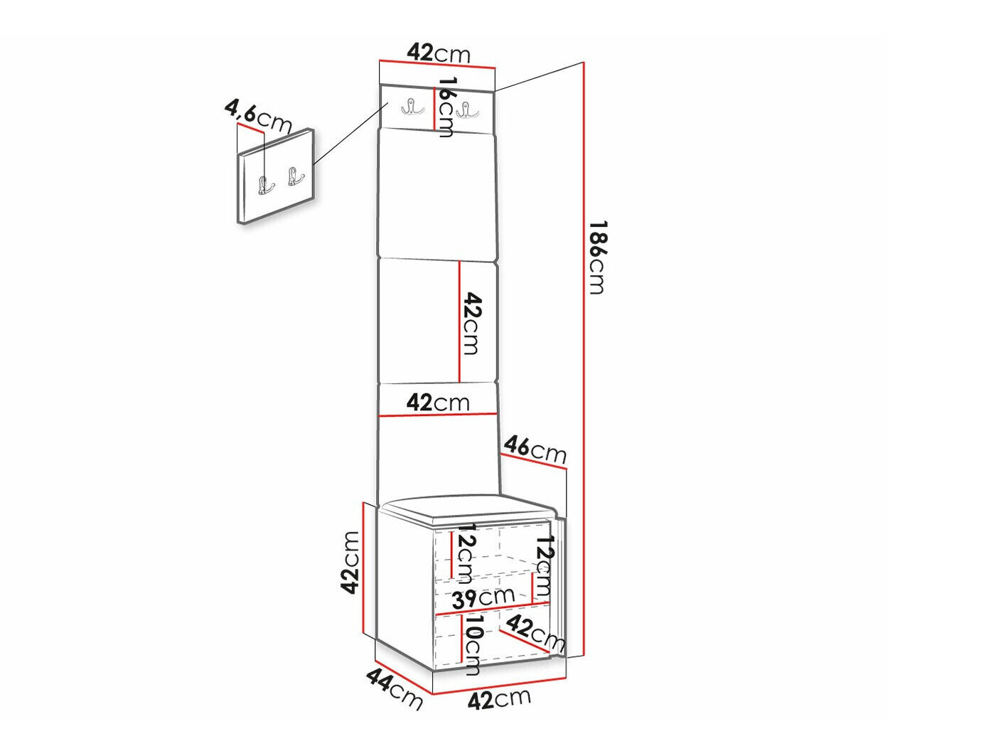 Entrésæt Hartford 386 (Sort)