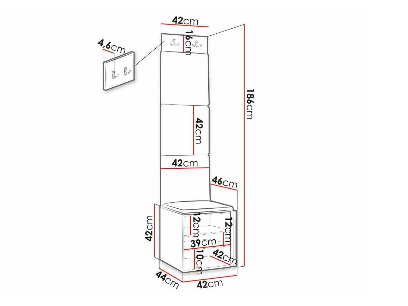 Gangmeubelset Hartford 386 (Wit)