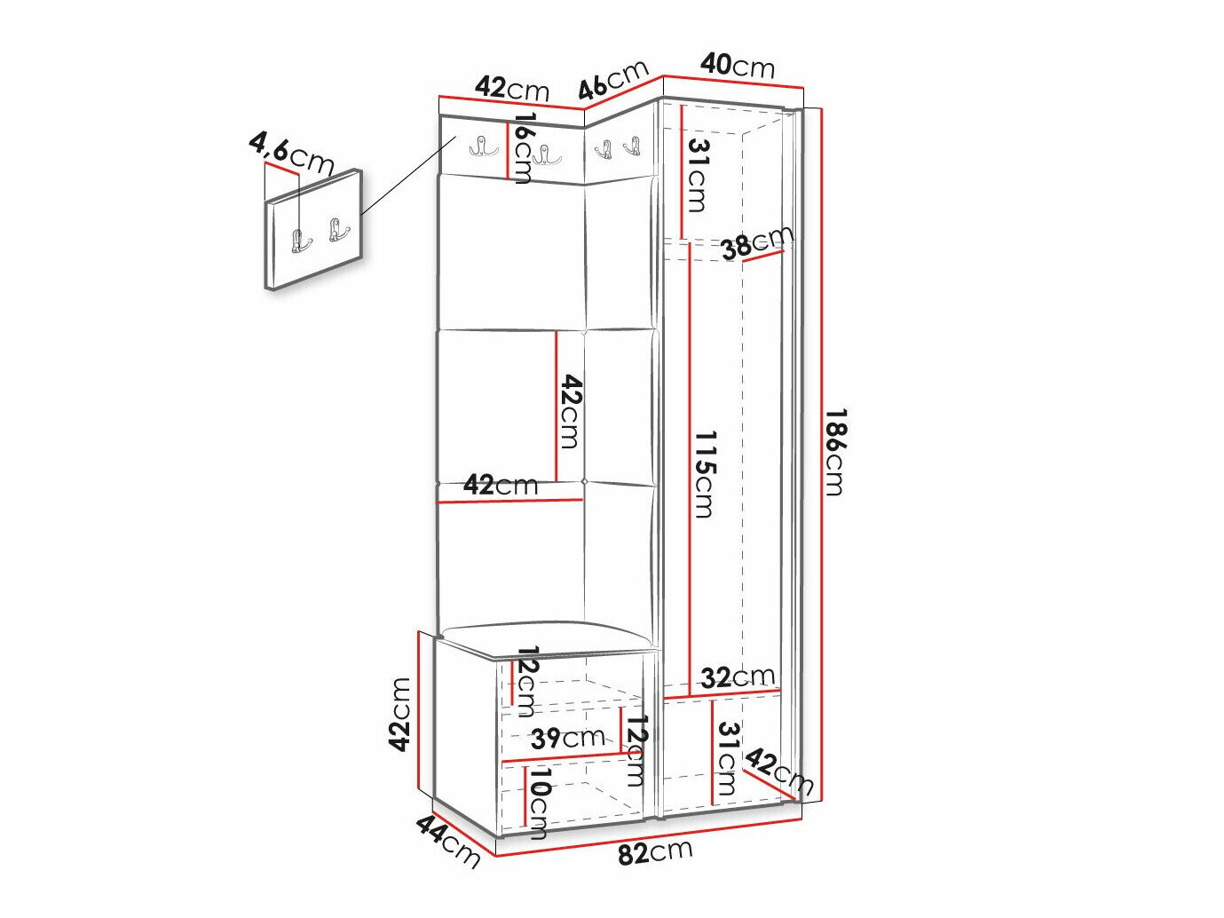 Entrésæt Hartford 390 (Øko læder blødt 017)