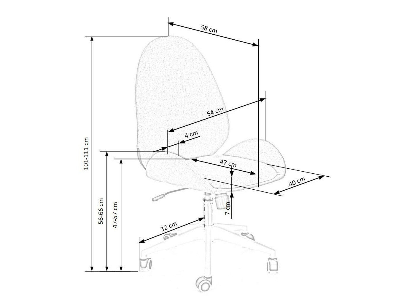 Kontorstol Houston 1227 (Grå)