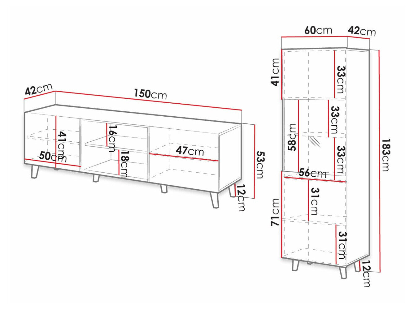 Stuemøbelsæt Dicto I (Hvid)