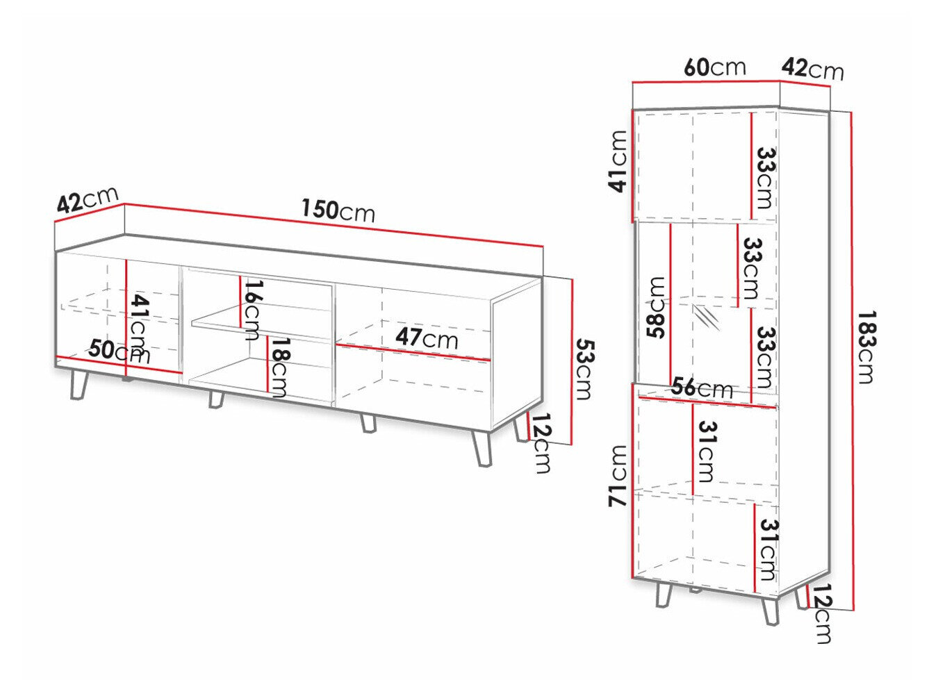 Stuemøbelsæt Dicto I (Sort)