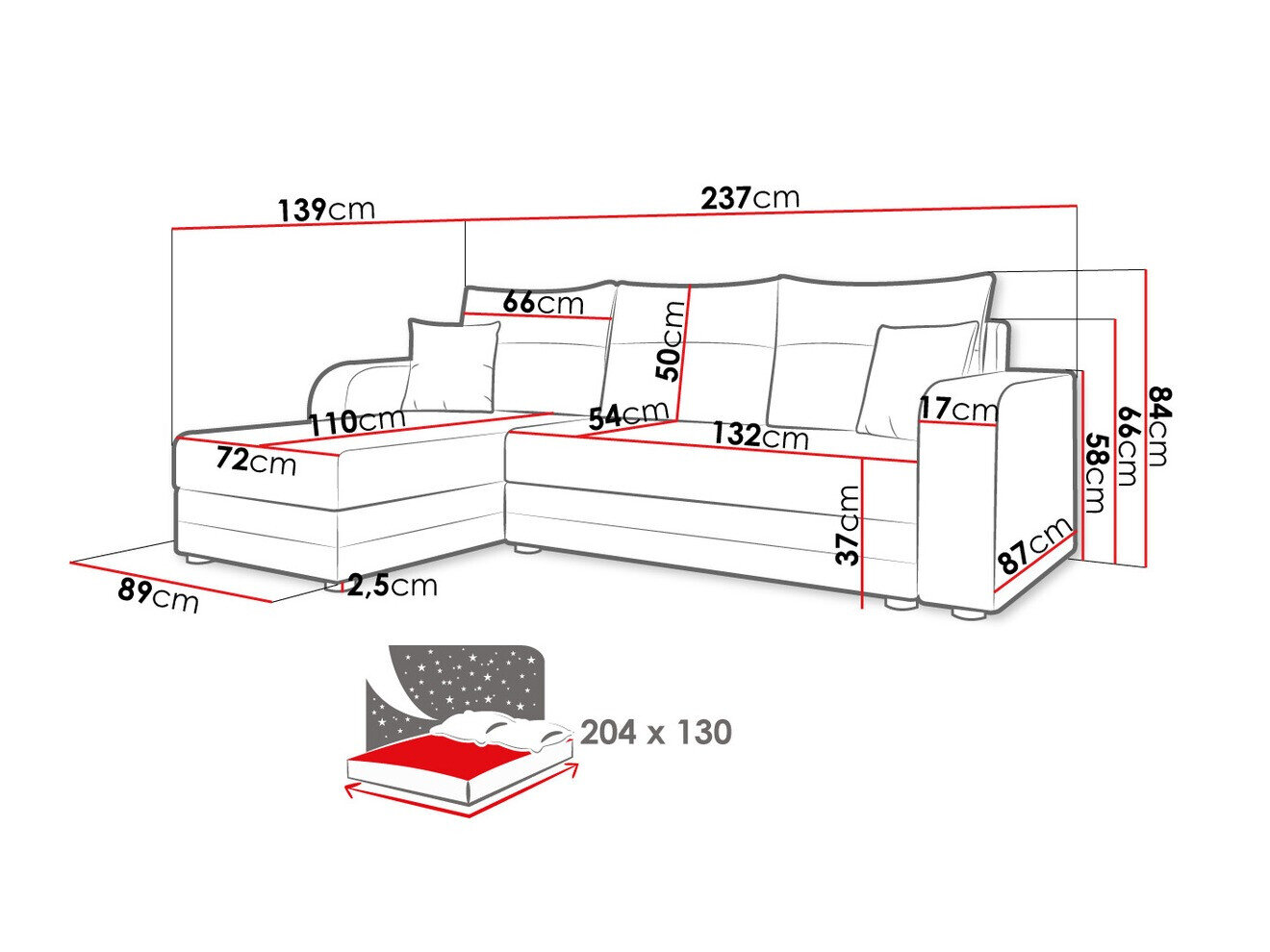 Hjørnesofa Memphis 112 (Manila 26)