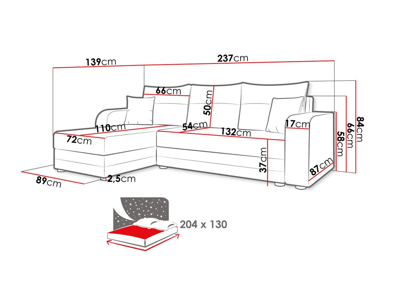 Hjørnesofa Memphis 112 (Manila 35)