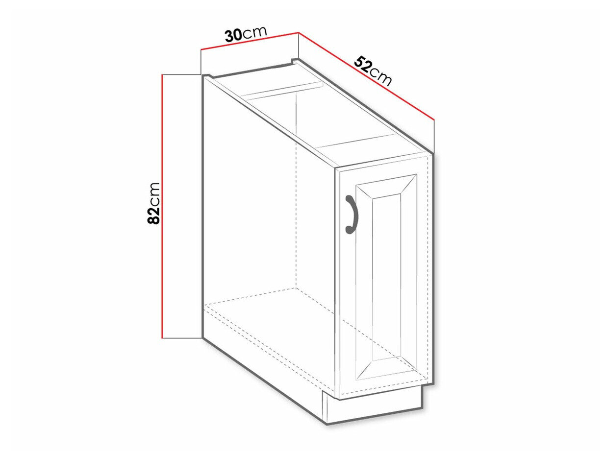 Modulskab med udtrækskurv Retro Grey 102