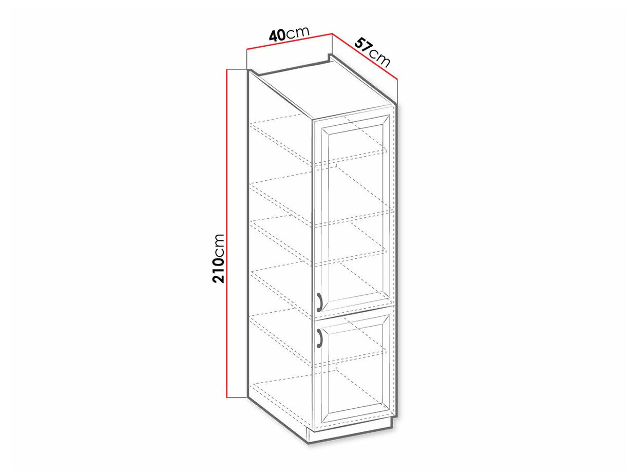 Modular cabinet with doors Retro White 104