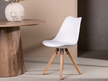 Stoel Dallas 3478 (Wit + Licht hout)