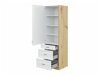 Modulaire kast met lade en deuren Retro Grey 114