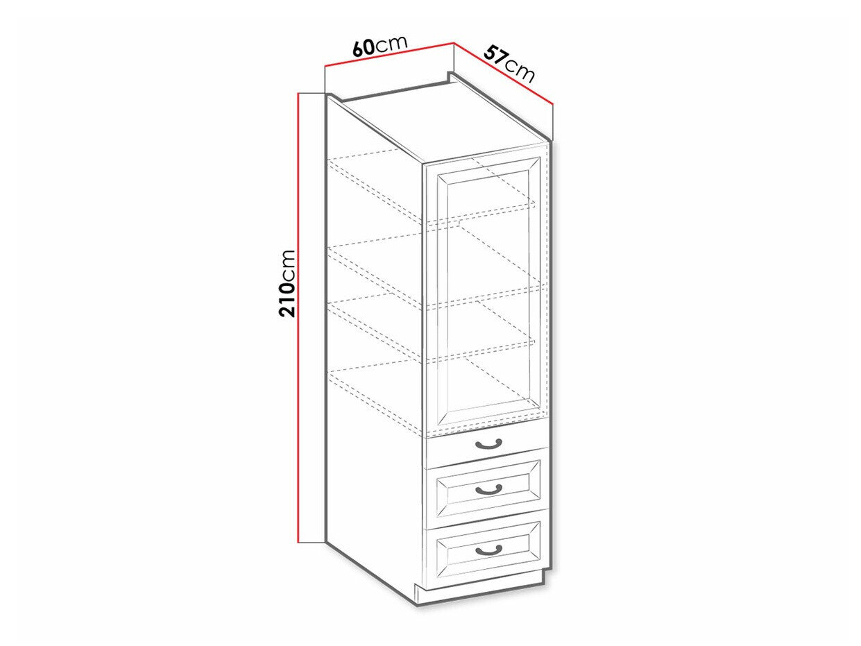 Modulaire kast met lade en deuren Retro White 114