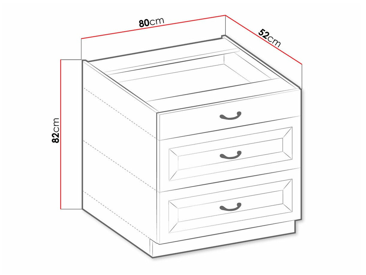 Modulaire kast met lades Retro White 120
