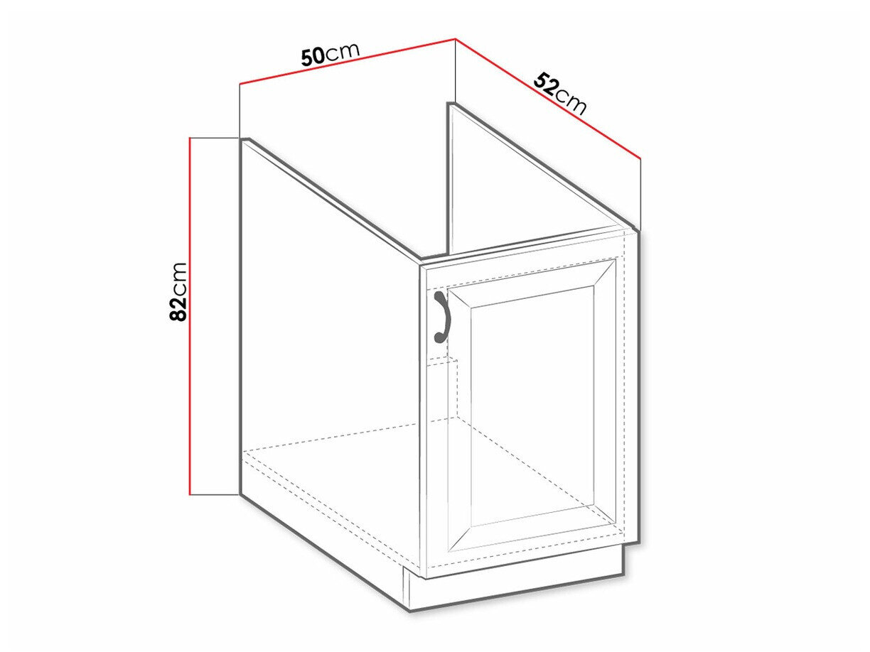 Modulaire spoelbakkast met deuren Retro White 106
