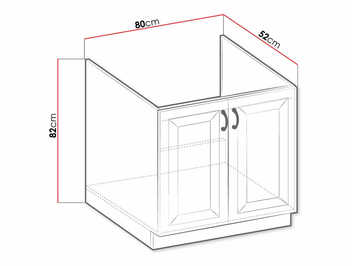 Modulopvaskeskab med låger Retro Grey 121