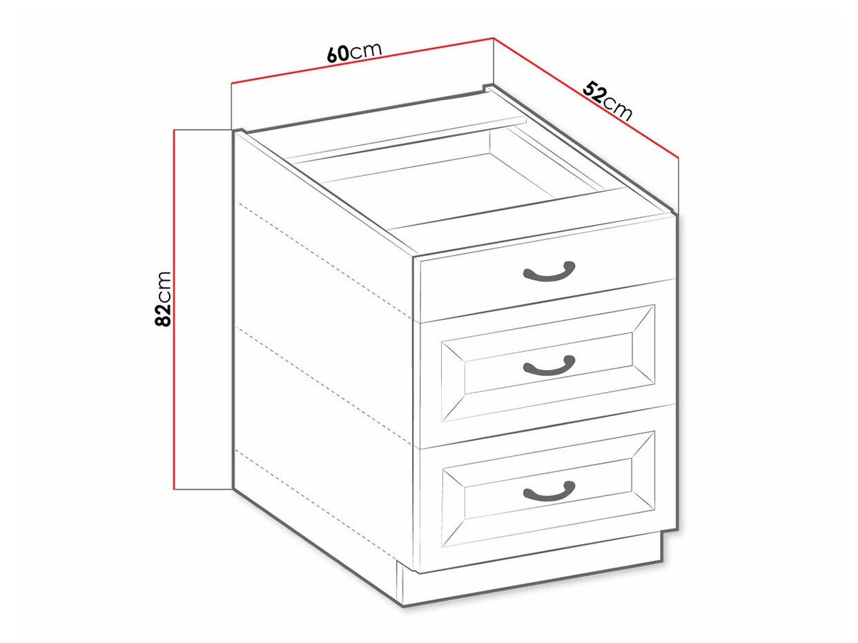 Modulskab med skuffer Retro Grey 108