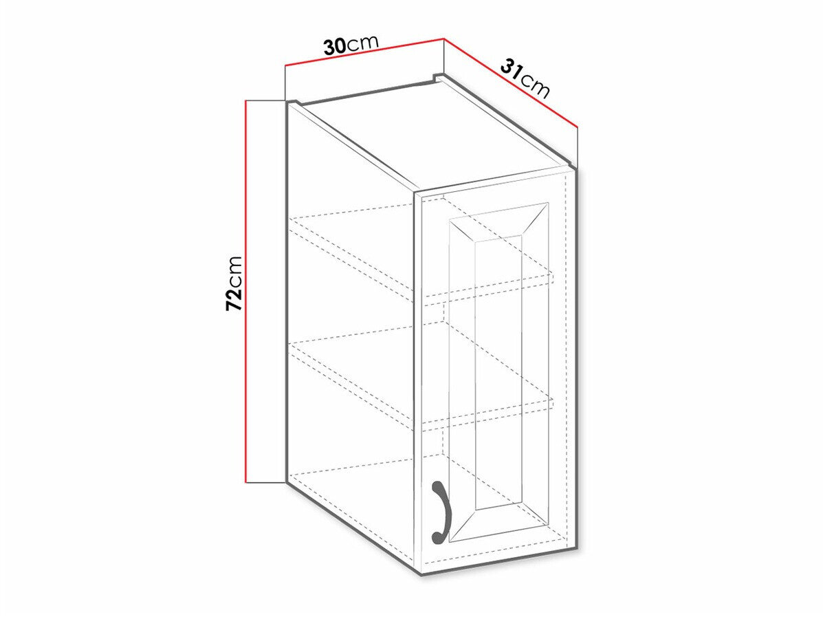 Modulvægskab Retro Grey 123