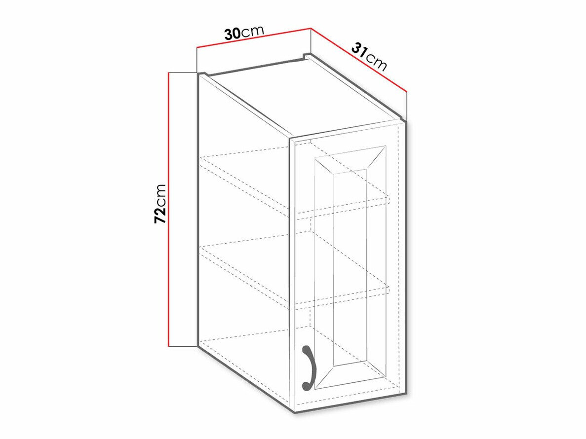 Modulvægskab Retro White 123