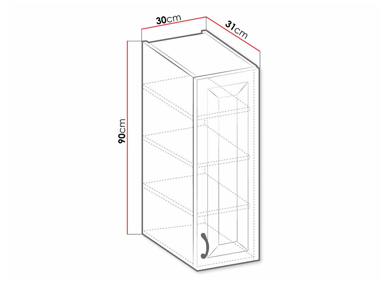 Modulvægskab Retro Grey 124