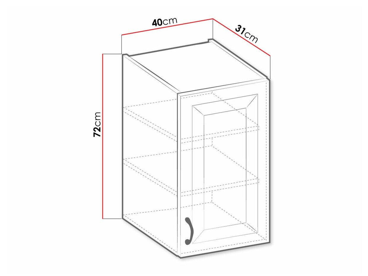 Modulvægskab Retro Grey 126