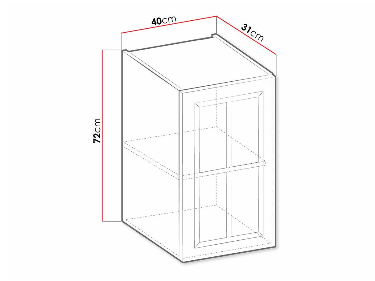 Modulvægskab Retro Grey 128