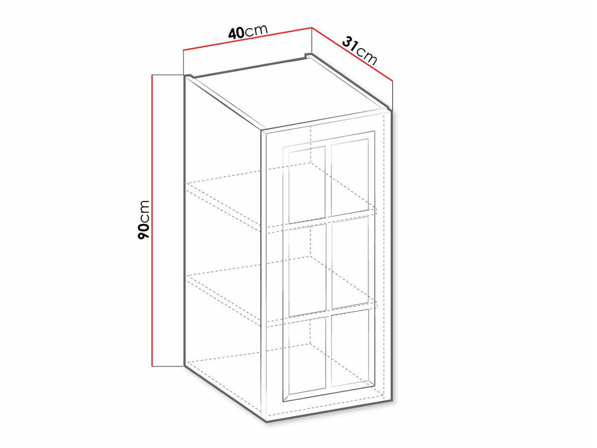 Modulvægskab Retro Grey 129