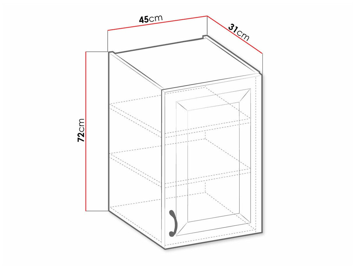 Modulvægskab Retro Grey 130